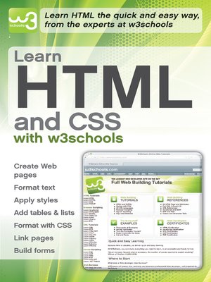 cover image of Learn HTML and CSS with w3Schools